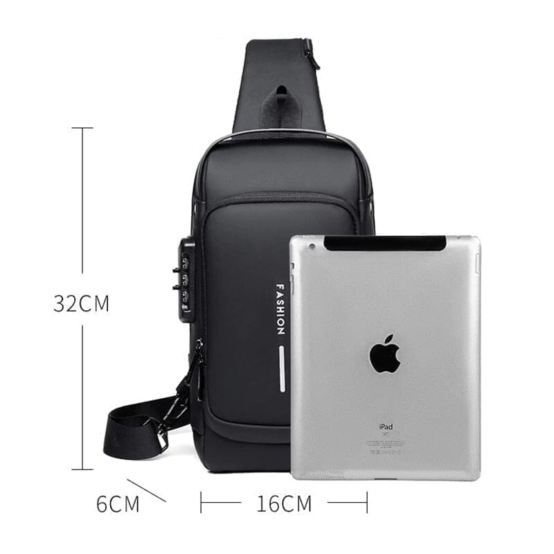 Mochila Anti-Furto com Senha USB Slim SafeBag
