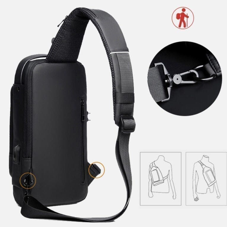 Mochila Anti-Furto com Senha USB Slim SafeBag